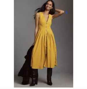 ANTHROPOLOGIE Zip-Up Midi Dress